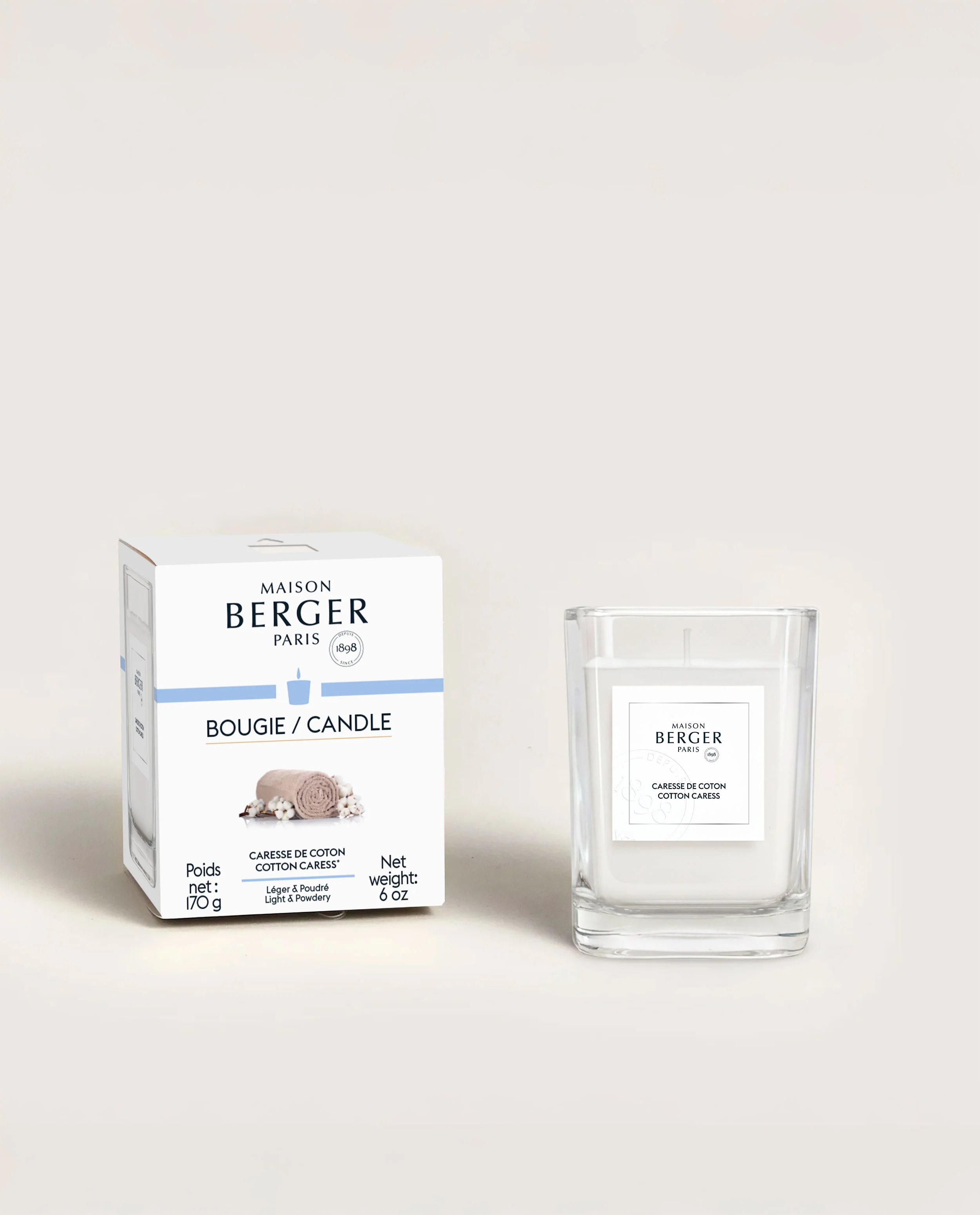 Geurkaars Caresse de Coton 170g - Image 2