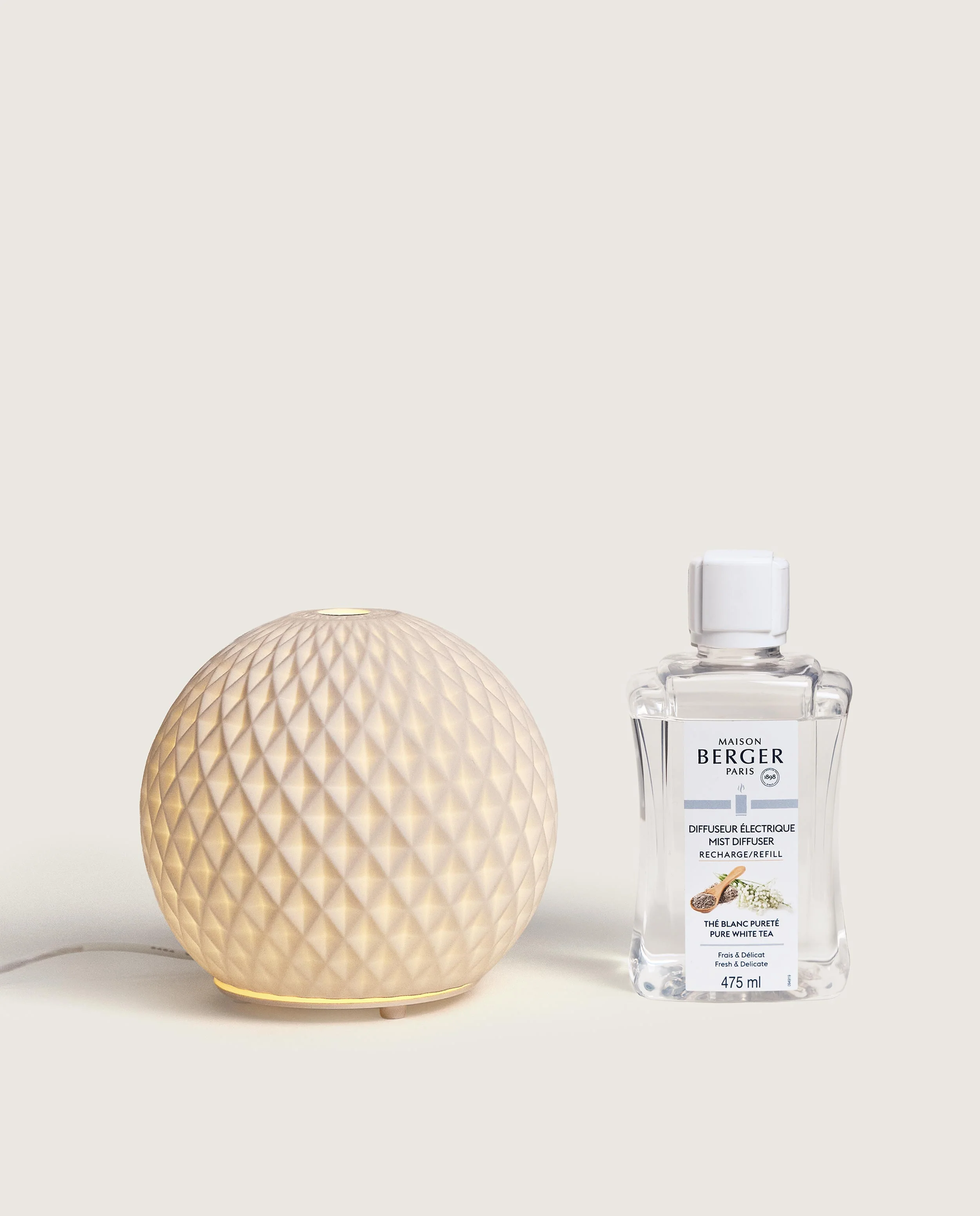 Mistdiffuser Sphère - Thé Blanc Pureté